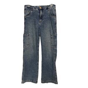 Kut from the Kloth Jody High Rise Wide Leg Jeans 10 Denim utility stretch blue